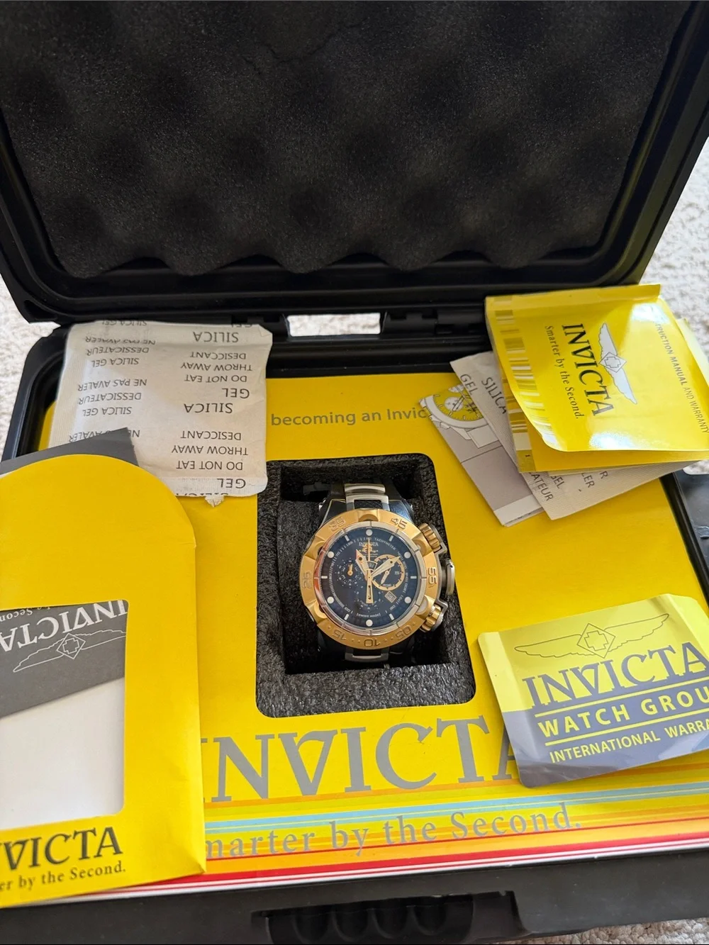 Invicta Gold and Blue Men's Chronograph Dive Watch